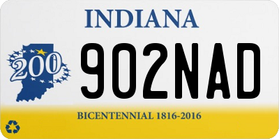 IN license plate 902NAD