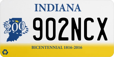 IN license plate 902NCX