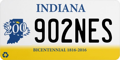 IN license plate 902NES