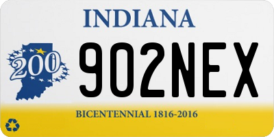 IN license plate 902NEX