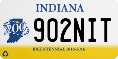 IN license plate 902NIT