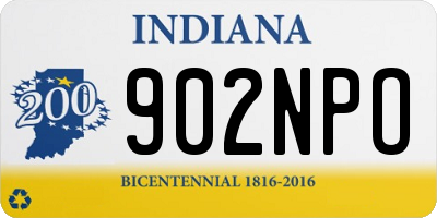 IN license plate 902NPO
