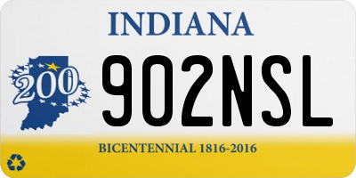 IN license plate 902NSL