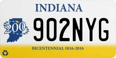 IN license plate 902NYG