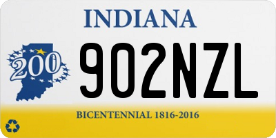 IN license plate 902NZL