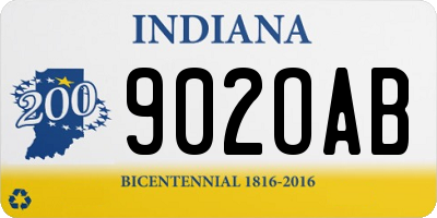 IN license plate 902OAB