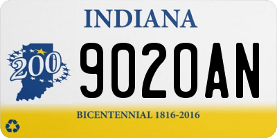 IN license plate 902OAN