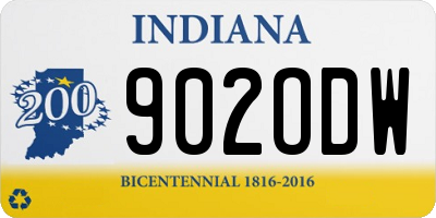 IN license plate 902ODW