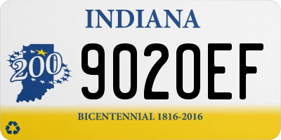 IN license plate 902OEF