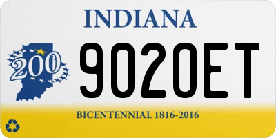 IN license plate 902OET