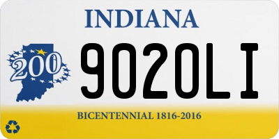 IN license plate 902OLI