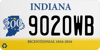 IN license plate 902OWB