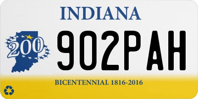 IN license plate 902PAH