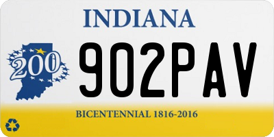 IN license plate 902PAV