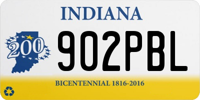 IN license plate 902PBL