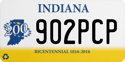 IN license plate 902PCP