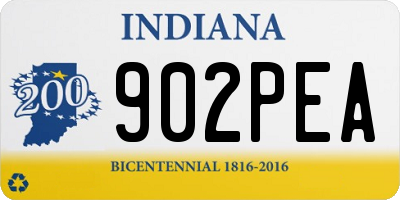 IN license plate 902PEA