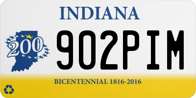 IN license plate 902PIM