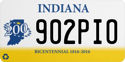 IN license plate 902PIO