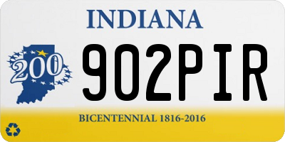 IN license plate 902PIR