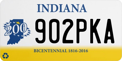 IN license plate 902PKA