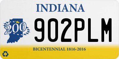 IN license plate 902PLM