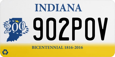 IN license plate 902POV