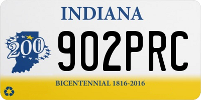 IN license plate 902PRC