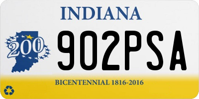 IN license plate 902PSA
