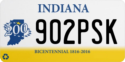 IN license plate 902PSK