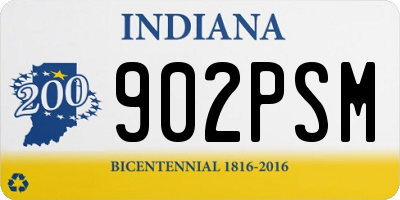 IN license plate 902PSM