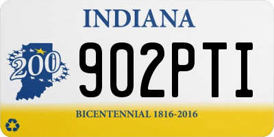 IN license plate 902PTI