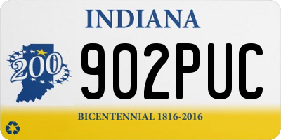 IN license plate 902PUC