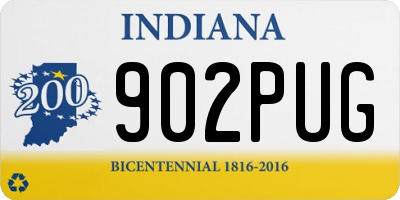IN license plate 902PUG