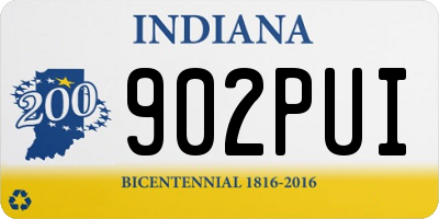 IN license plate 902PUI