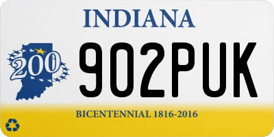 IN license plate 902PUK