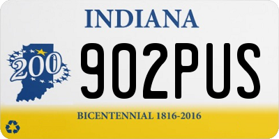 IN license plate 902PUS
