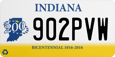 IN license plate 902PVW