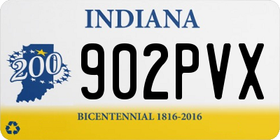 IN license plate 902PVX