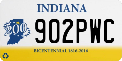 IN license plate 902PWC