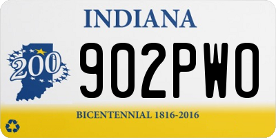 IN license plate 902PWO