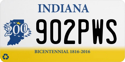 IN license plate 902PWS