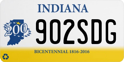 IN license plate 902SDG