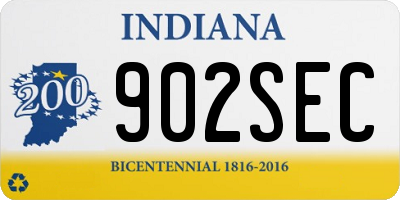 IN license plate 902SEC
