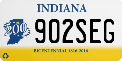 IN license plate 902SEG
