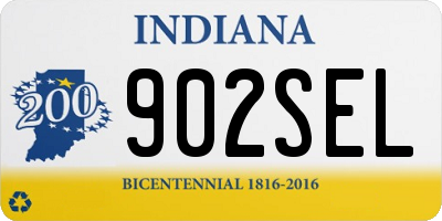 IN license plate 902SEL
