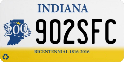 IN license plate 902SFC