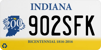 IN license plate 902SFK