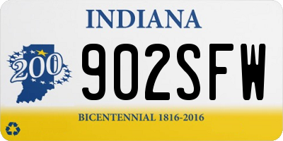 IN license plate 902SFW