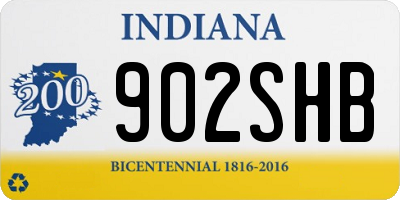 IN license plate 902SHB